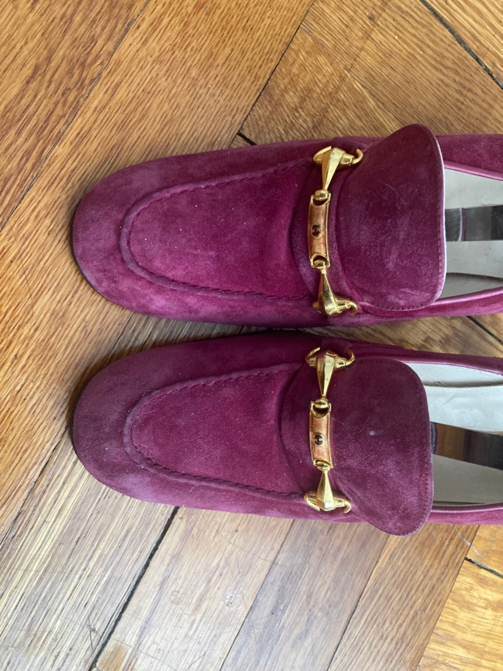 Fuchsia Suede Vintage Gucci with Horsebit - Picture 2 of 4